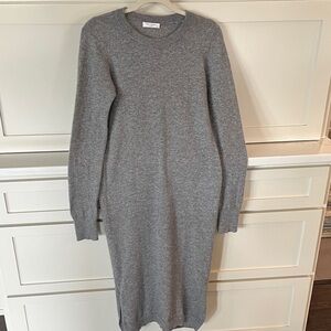 Equipment Heather Gray Long Sleeve cashmere Dress small